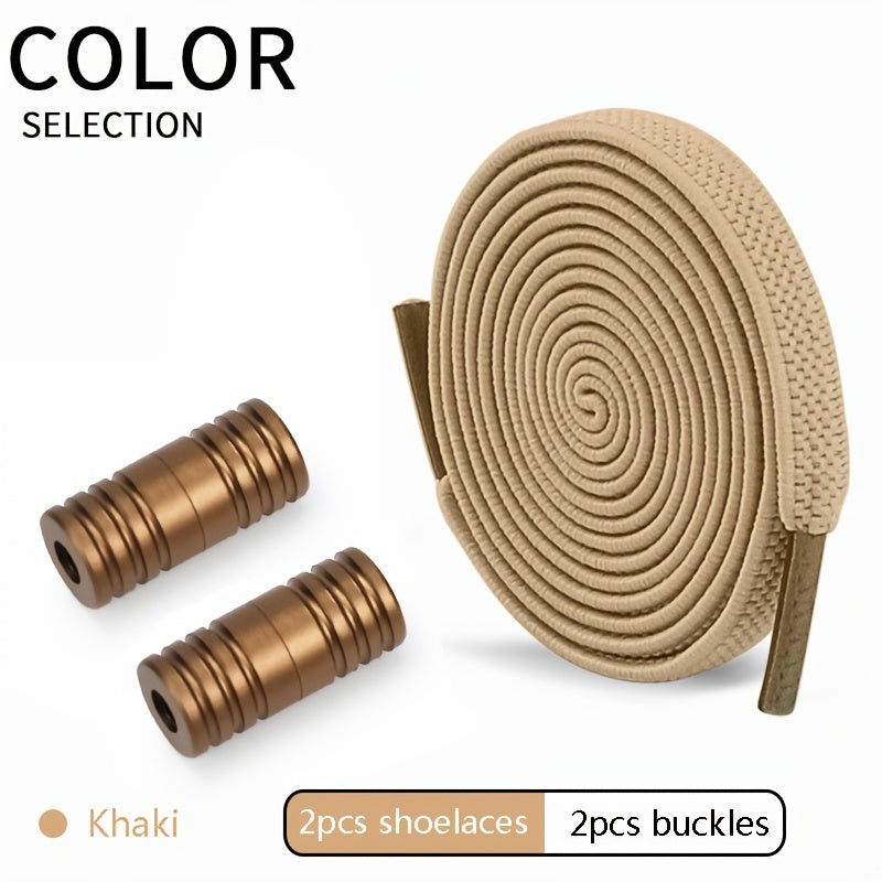 Unisex Elastic Shoelaces With Buckles For Men Women Color Capsule Pack