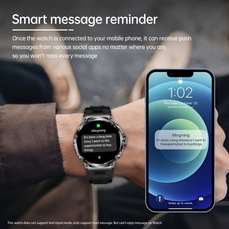 Reloj inteligente para deportes al aire libre con pantalla táctil HD, larga duración de batería, compatible con iPhone y Android