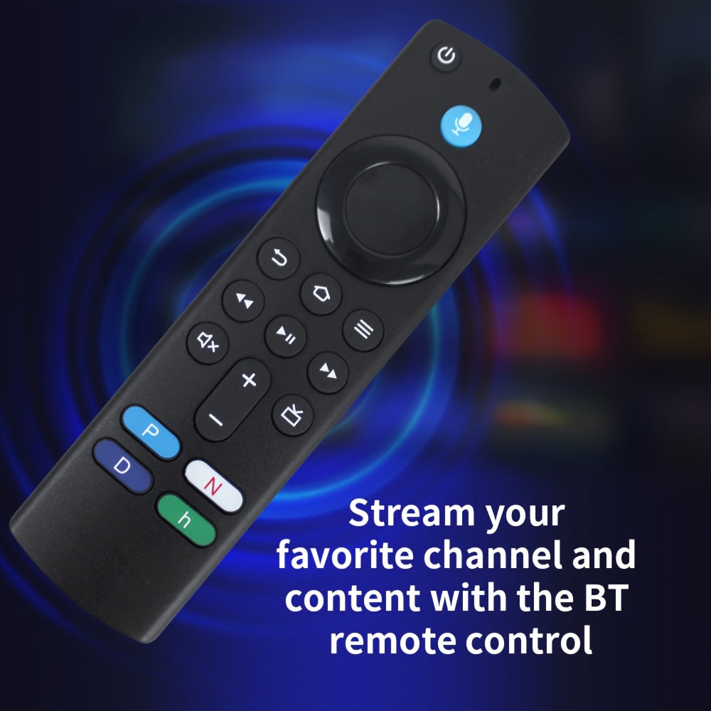 Voice Remote for Smart TV Stick Cube Compatible with Models IR Sensor Battery-Powered Black