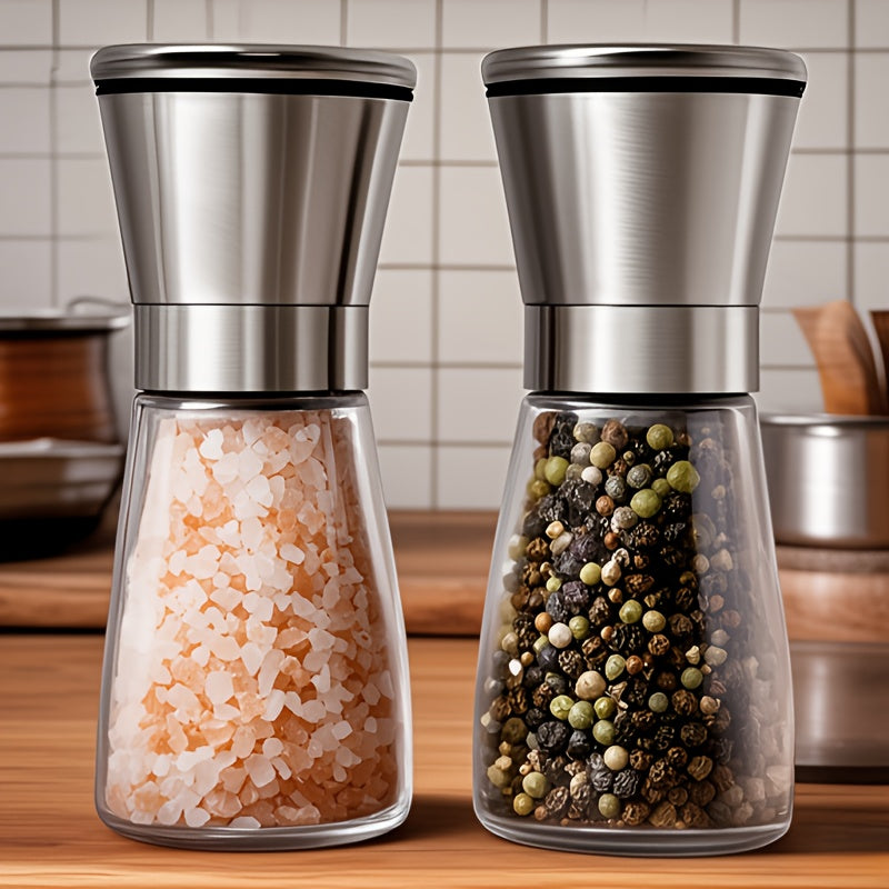 Ceramic Spice Grinder Portable Salt and Pepper Mill with Stainless Steel Grinder