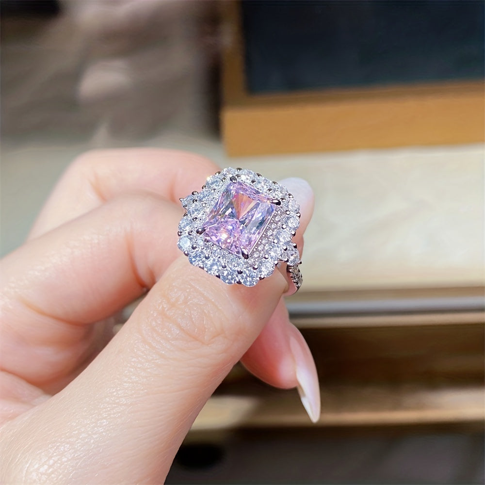 Women's Engagement Ring 3ct Sterling Silver Romantic Wedding Band for Anniversary