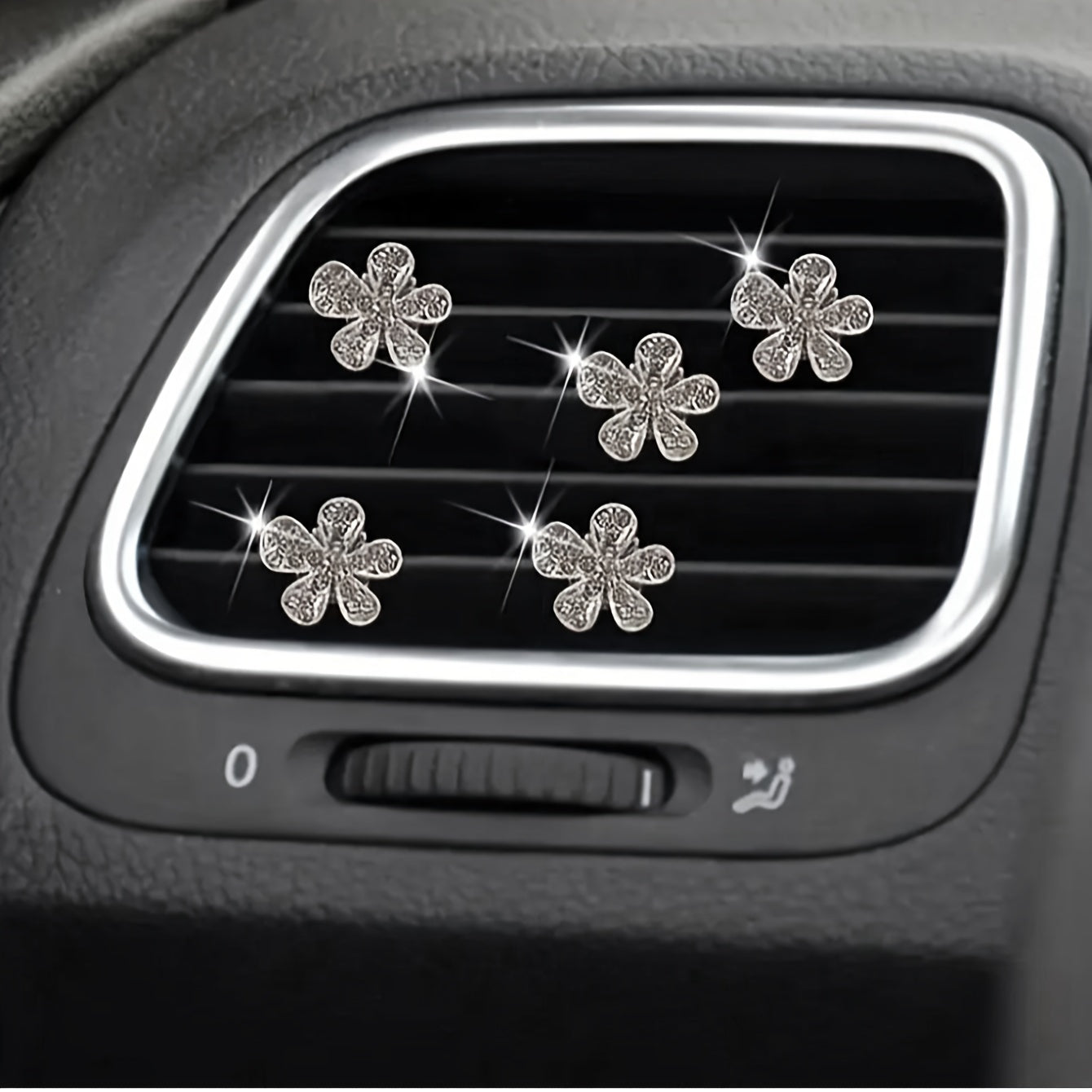 5 dona Rhinestone Gul Avtomobil Havo Chiqishi Kliplar Dekorativ Avtomobil Aksesuarlar Sovgʻa