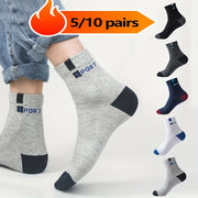 Men's Athletic Socks Moisture-Wicking Polyester Blend Breathable Sports Socks for Running and Outdoor Activities