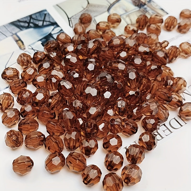 1000 piezas de cuentas de esquina de acrílico transparente de 6mm para bricolaje, joyería y decoración del hogar