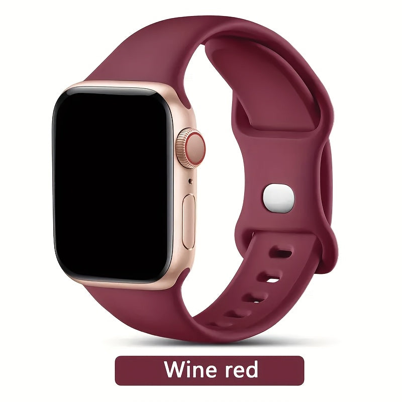 Silicone Sport Watch Band for iWatch Fits 38mm to 49mm Compatible with Series SE Ultra 9 8 7 6 5 4 3 2 1