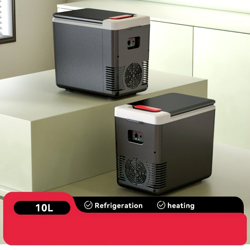 Sayohat, lager va saqlash uchun portativ 10L avtomobil muzlatgich sovutgich va ventilyator