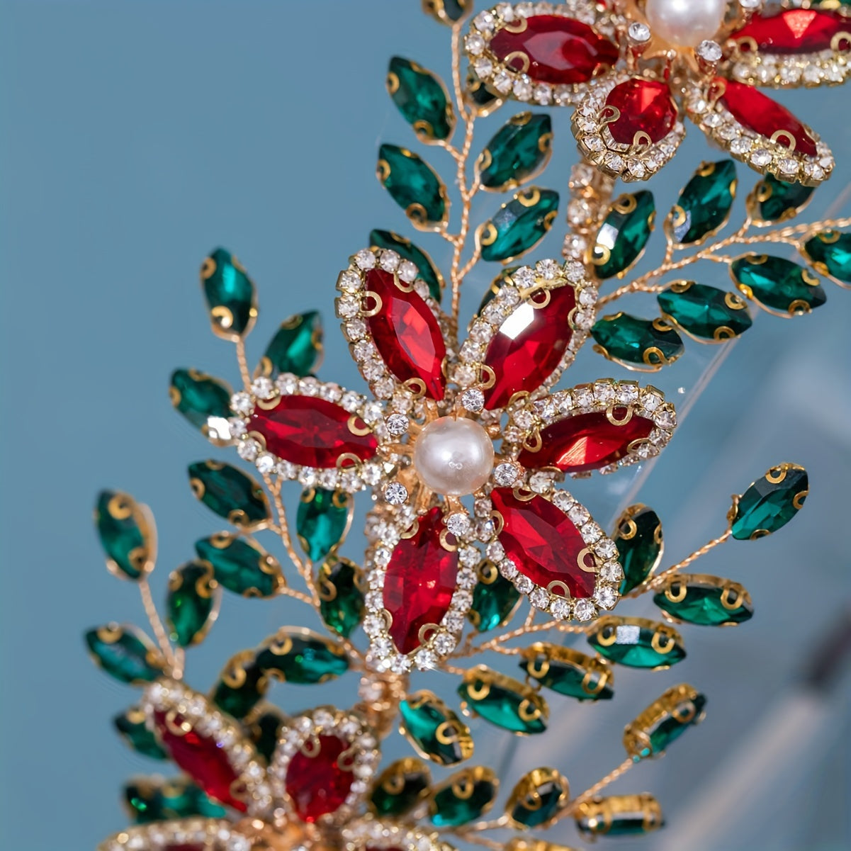 Flower Shaped Headband Rhinestone Bridal Prom Wedding Party Accessory