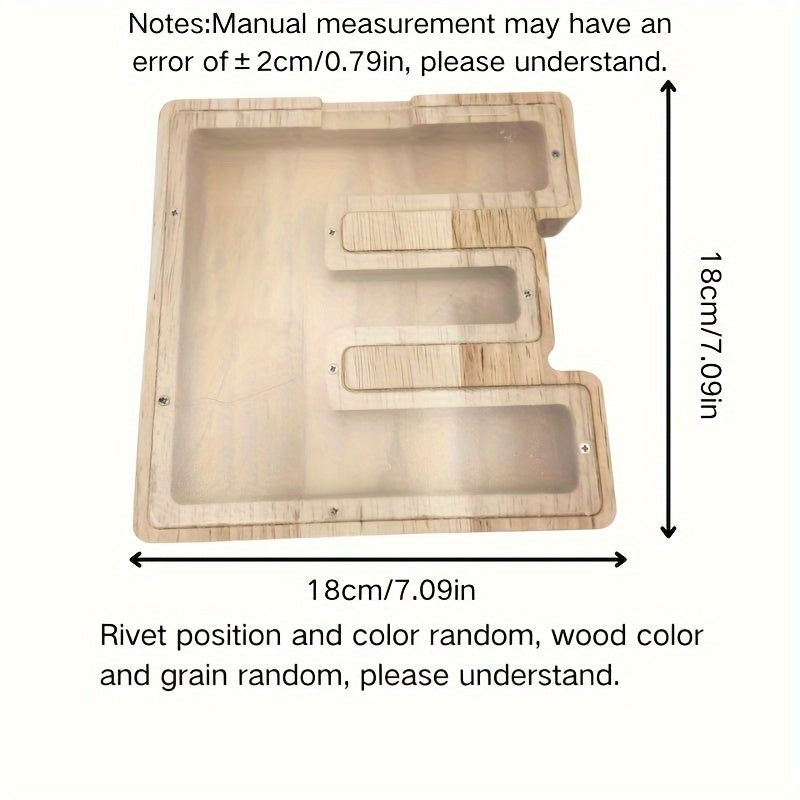 Personalized Wooden Alphabet Letters Set with 26 A-Z Transparent Blocks for Gifts and Home Decor