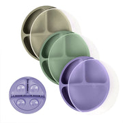 Bola uchun silikon ovqatlantirish plitası, suv o'tkazmaydigan va bo'laklarga bo'lingan