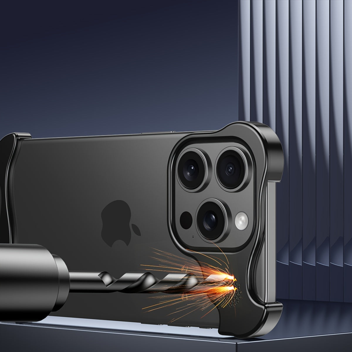 Металевый угол антивыпадной чехол для iPhone 15 Pro Max с дизайном ароматерапии и беспроводной зарядкой