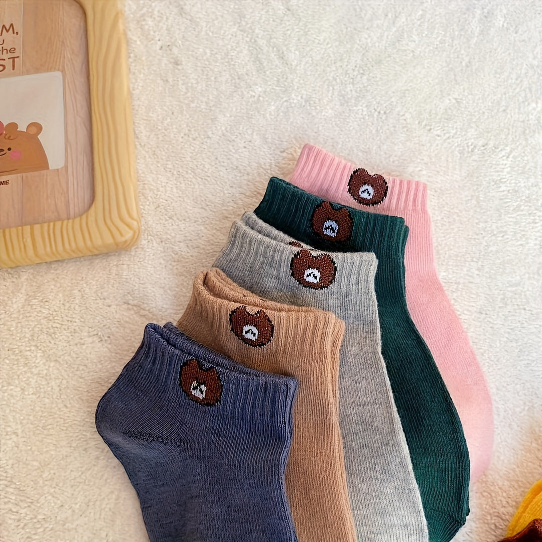 10 пар летних мультяшных носок для молодежи.