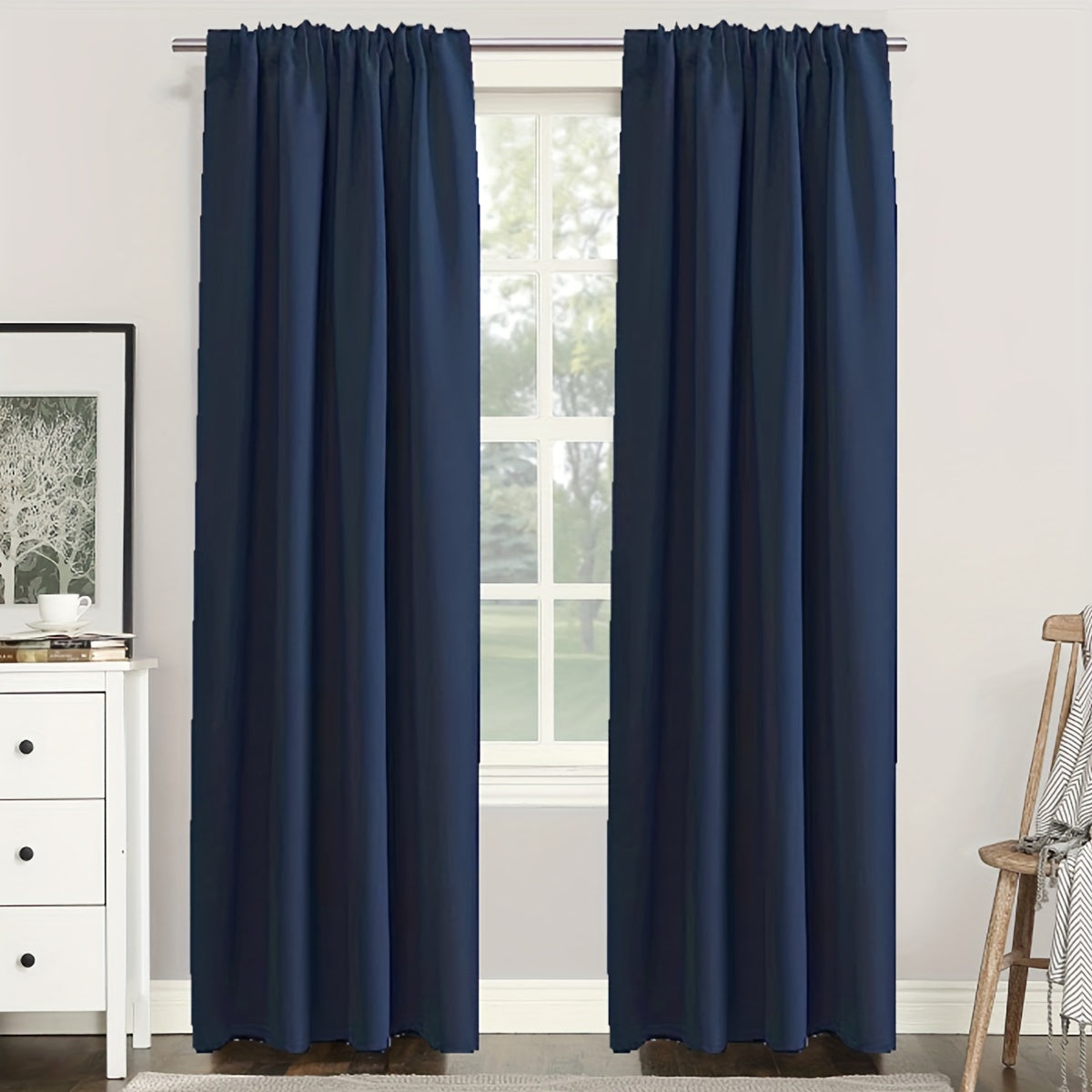 Insulated Blackout Curtains for Bedroom Room Darkening Noise Reduction 1PC