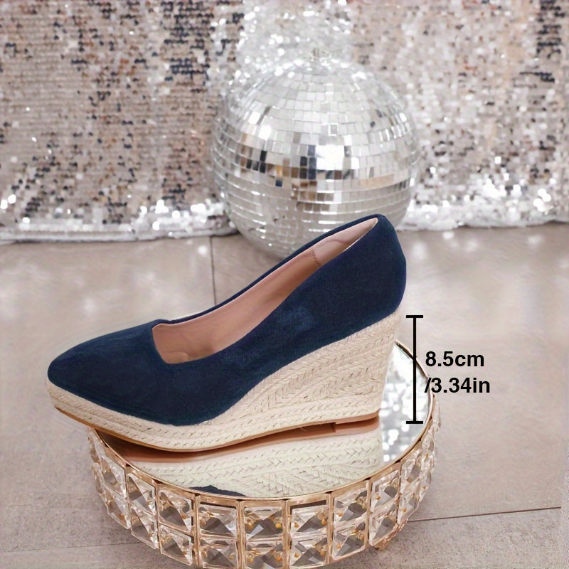 Women's Straw Weave Single Strap Sandals Casual Thick Sole Shoes