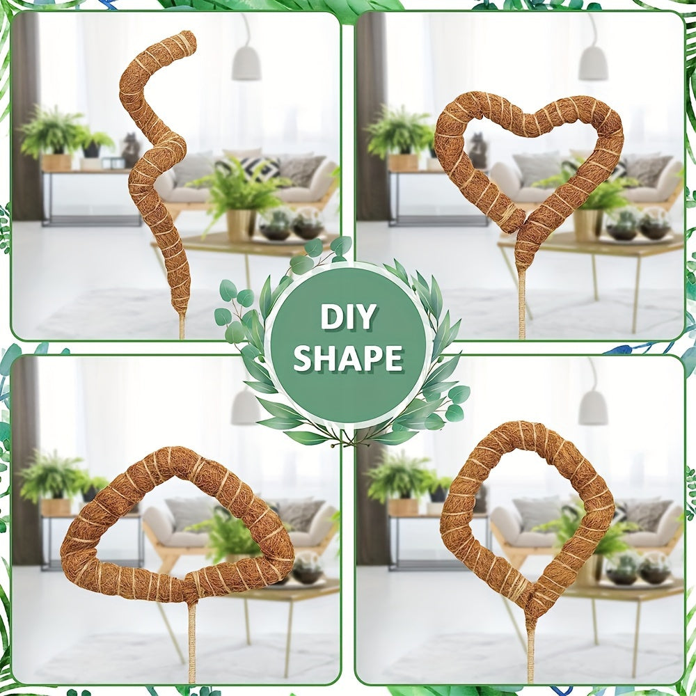 Bendable Coconut Brown Plant Support Pole for Climbing and Training