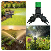 4-Way Drip Irrigation Adapter for 1/4 Inch Hose with Flow Control Valve Garden Watering System