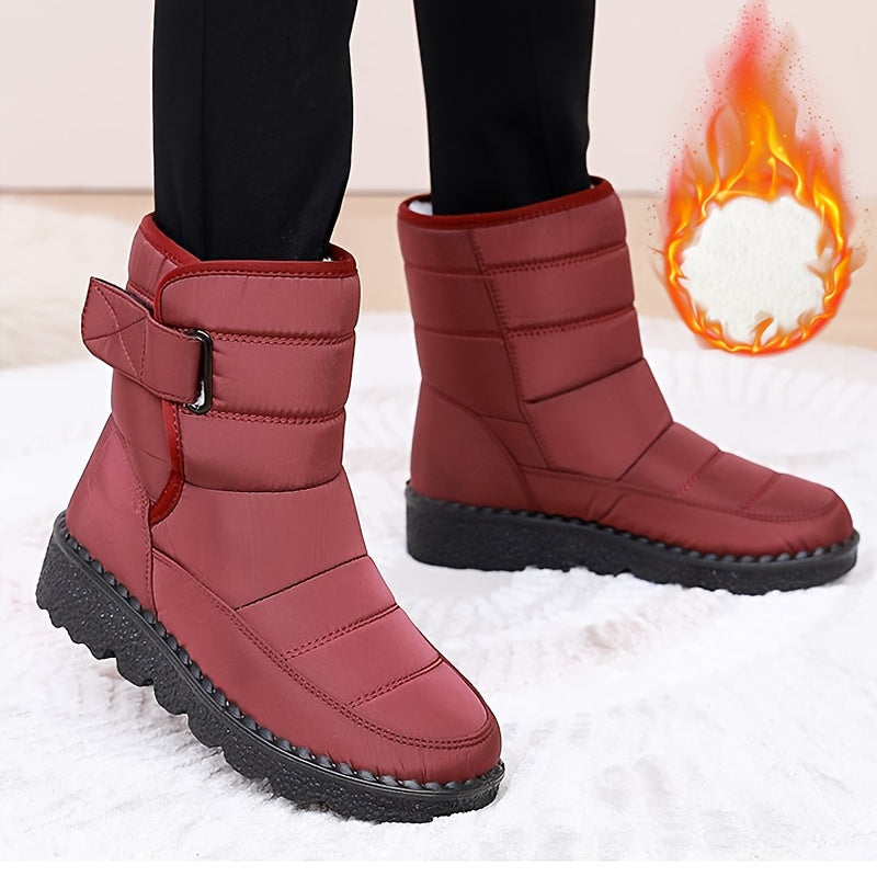 Женские зимние снегоступы с толстой изоляцией для холодной погоды, противоскользящая подошва