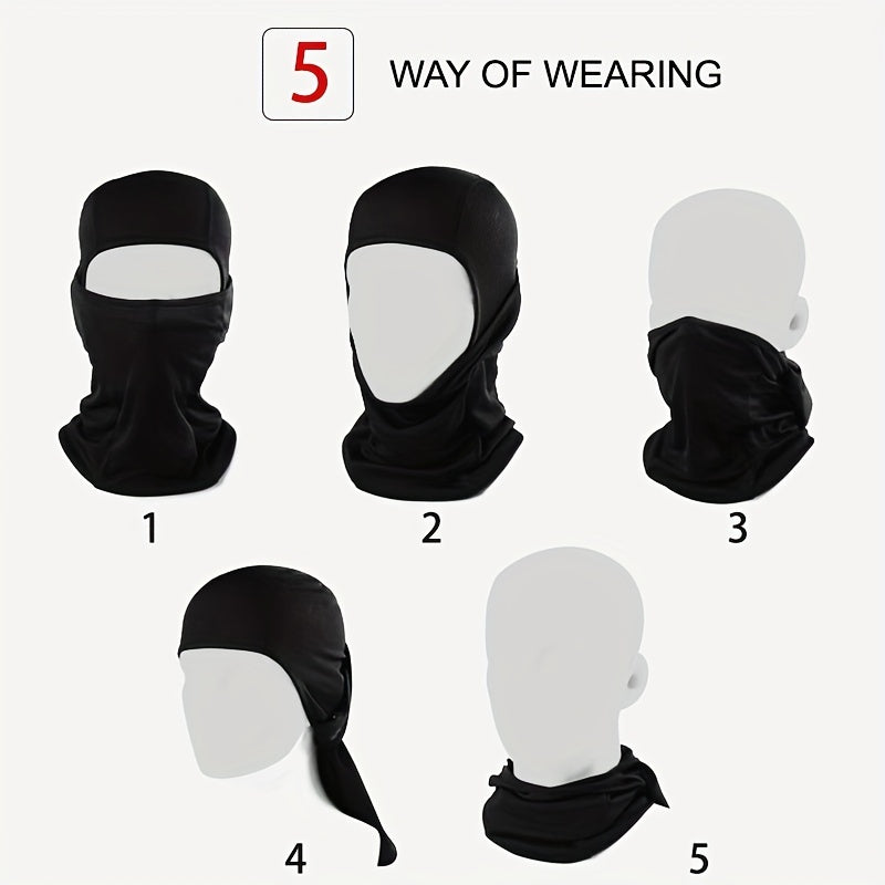 Adjustable Windproof UV Protection Hood with Balaclava Face Mask for Outdoor Use
