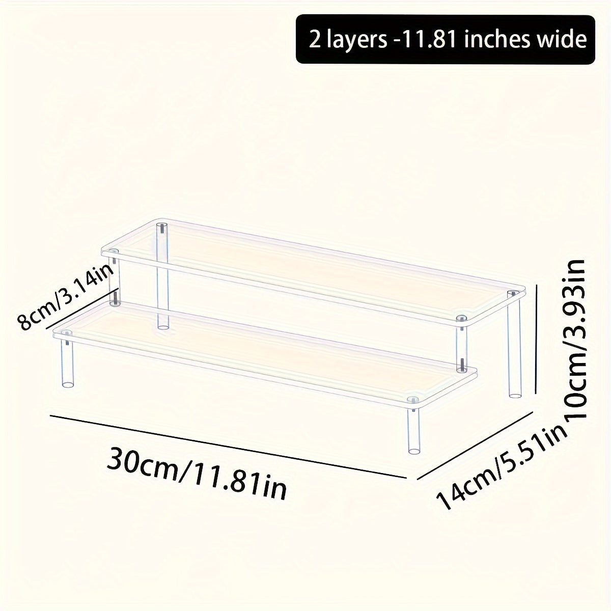 Acrylic Cosmetic Organizer with Multi-Layer Transparent Storage for Perfumes and Beauty Tools