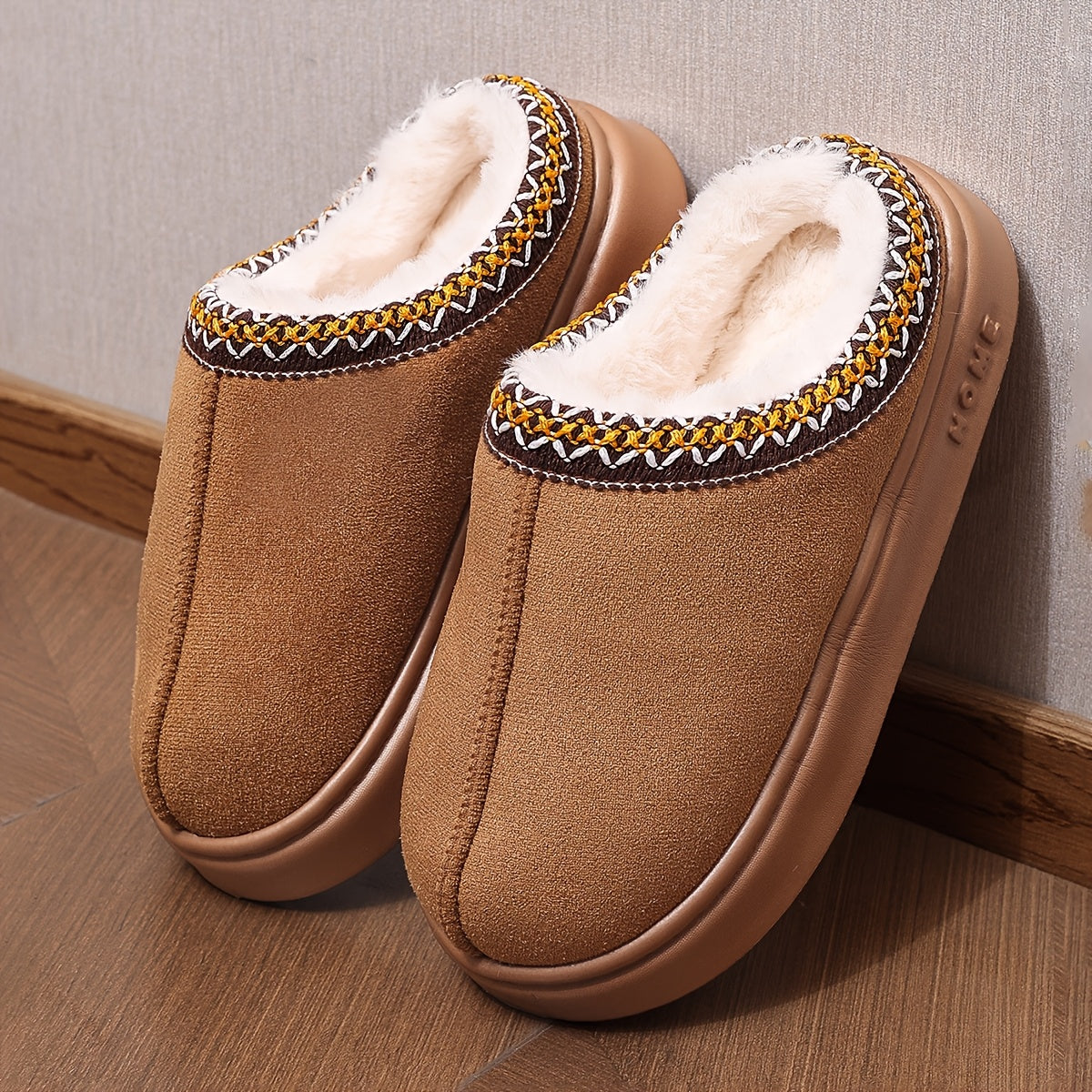 Juftlik uchun qulay bir rangli shlyapa qattiq rangli qishda mo'ljallangan, mo'rt va yopishqoq EVA taglik bilan, sirpanishga qarshi