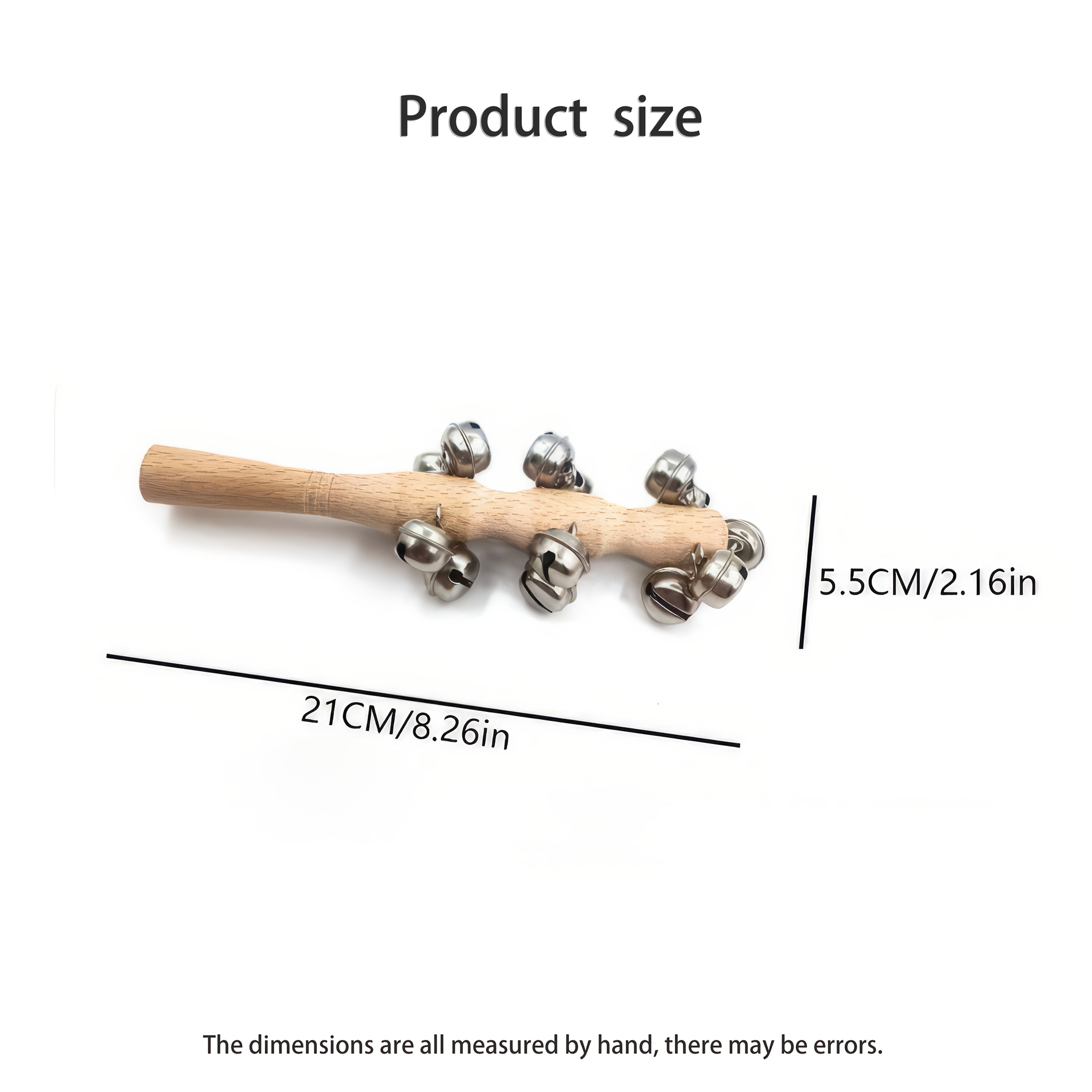 Wooden Hand Ring Bell for Teaching and Performance 13 Stick Auditory Training Instrument