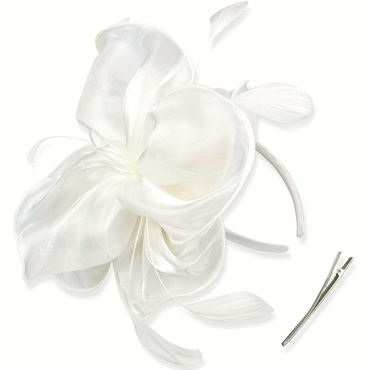 Sombrero fascinator de estilo 1950 para mujer, flor sin plumas, diadema para el cabello, fiesta de té, boda