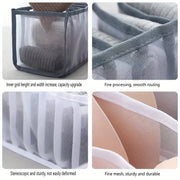 Yig'iladigan Ichki kiyim va Paypoq Tashuvchisi - 11 Bo'limli 5 Dona To'plami, Shkafda Saqlash uchun Tortma Bo'luvchisi, Nylon Materialdan, Ranglar: Kulrang, Qora, Oq