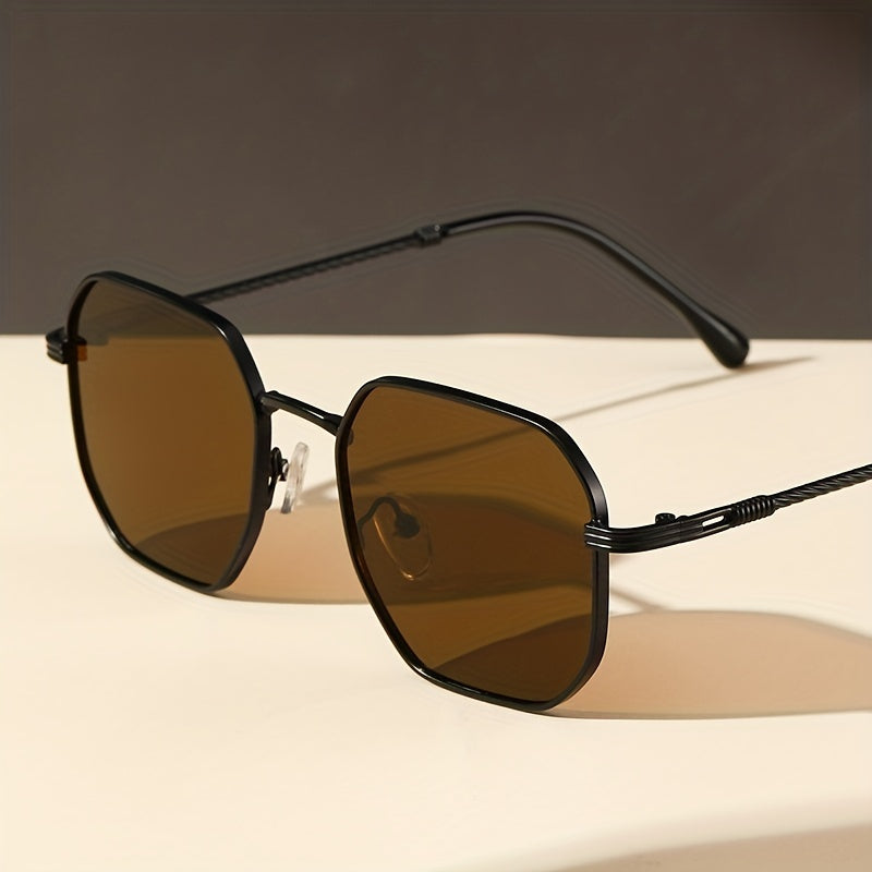 Полигональные металлические очки для мужчин и женщин стильные и прочные