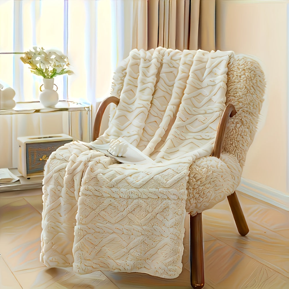 Hypoallergenic Plush Air Conditioning Blanket for All Seasons 300-350gsm