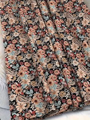 Women's Flared Floral Print Skirt Lightweight Beige Casual Summer Fall