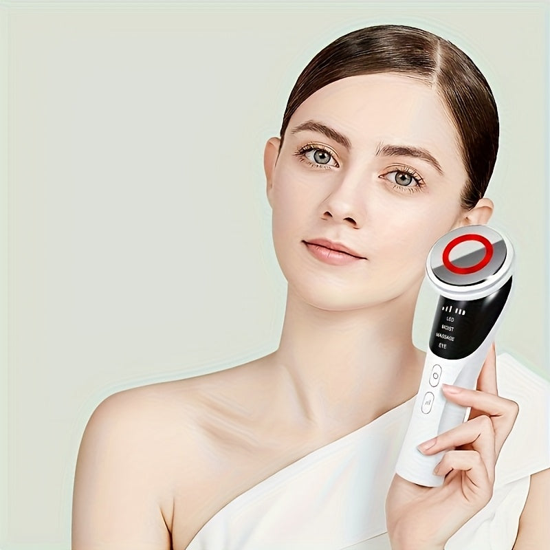 USB Rechargeable Facial Massager with 4 Skincare Tools for Travel and Gift