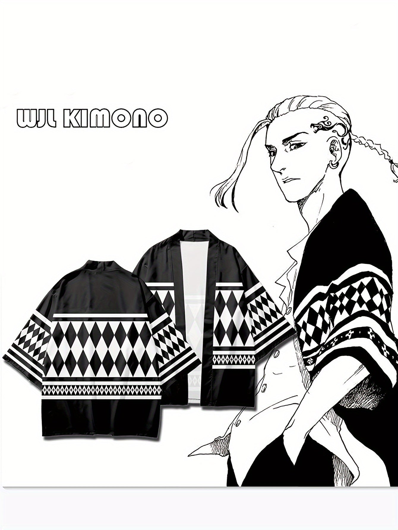 Men's Checkered Loungewear Kimono Robe Nightgown Polyester Casual Indoor Wear