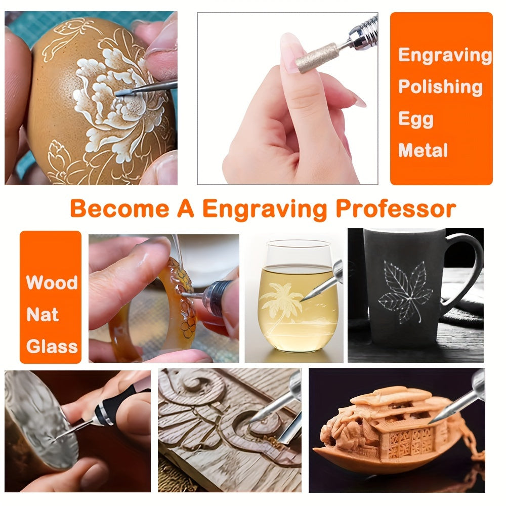 Cordless Rotary Tool Set with Rechargeable Battery and Variable Speed Carving Pen