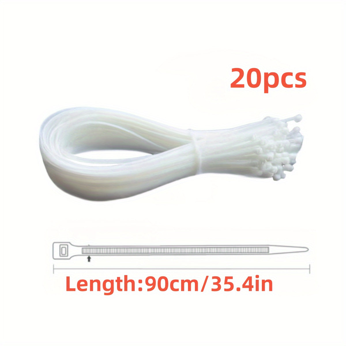 Heavy-Duty Nylon Cable Ties Self-Locking Large Sizes for Organization and Safety