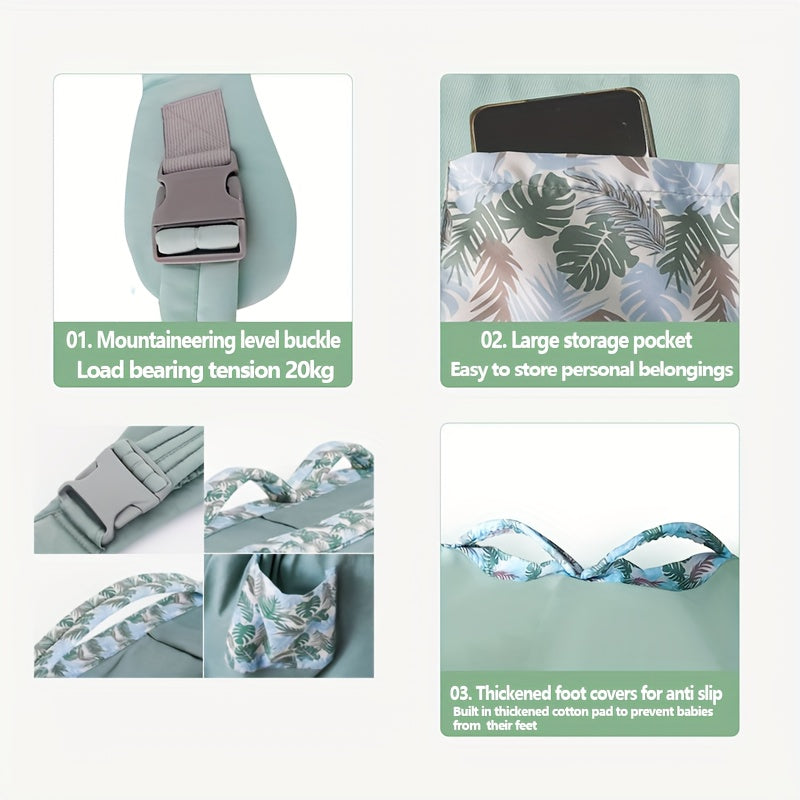 [Mijozlar Sevimlisi] Ko'p Maqsadli Yoshlar Sling va Emizish O'rnida Yengil Yashil - Klipsli, Qo'l bilan Yuvish Mumkin, Ikki Tomonlama O'tkazish Uchun Mos, Tashqi Sarguzashtlar Uchun Mukammal, Yosh Bolalar Uchun Orqa O'rnida