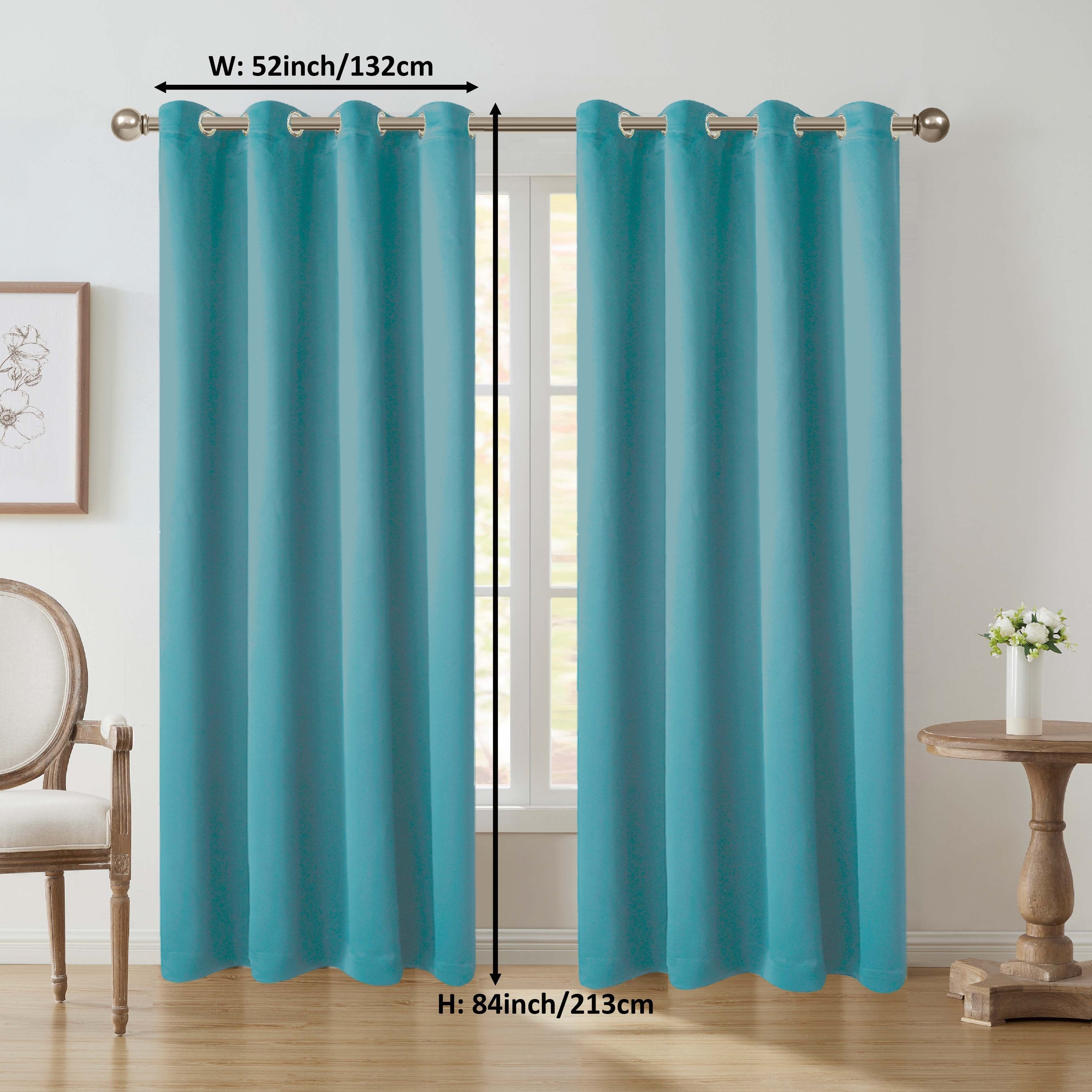 Blackout Curtain with Iron Rings Indoor Use 180g Dark Fabric