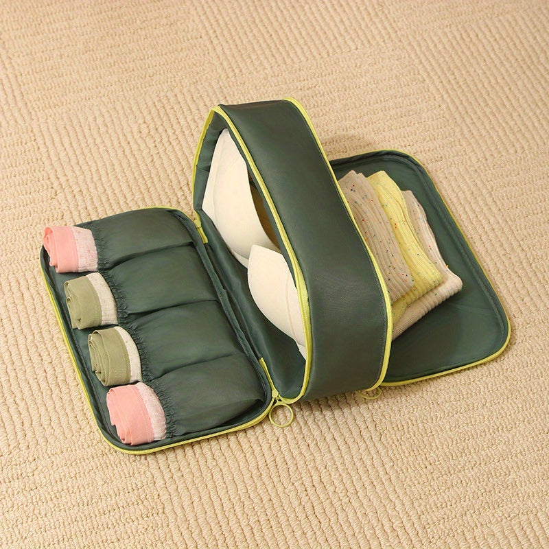 Bolsa organizadora de viaje 3 en 1 de gran capacidad de poliéster para ropa interior, calcetines y accesorios