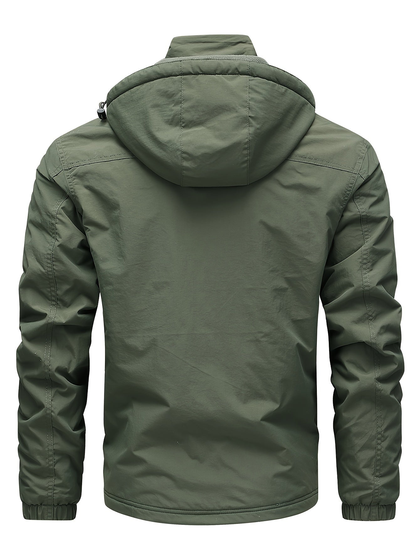 2024 Yangi Qish Erkaklar Mustahkam Rangli Kurtka Tashqi Norasmiy Kapüşonli Fleece Palto