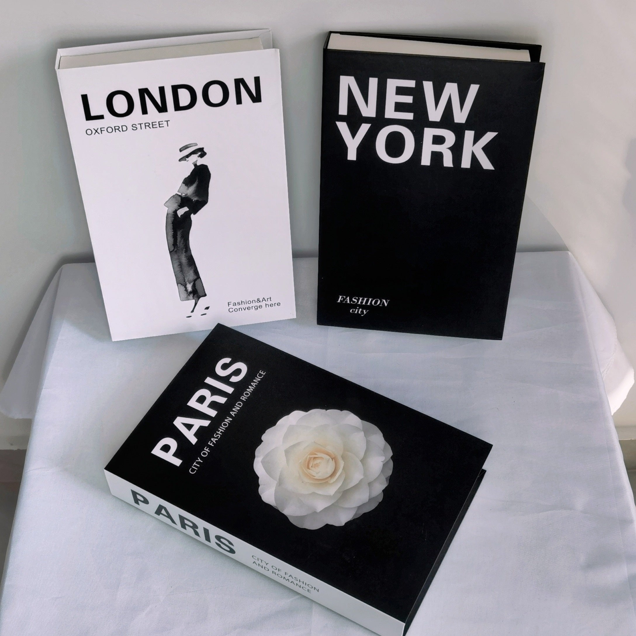 Fake Book Ornament for Living Room Decor, Foldable Decorative Book Model