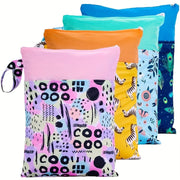 Reusable Waterproof Wet Bag with Double Pockets Cloth Handle 24.99x35cm
