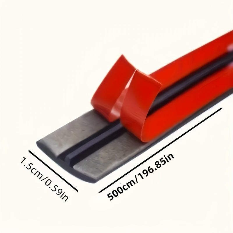 Car Sunroof T-Seal Strip Self-Adhesive Leakproof Noise-Reducing 196.85 Inch