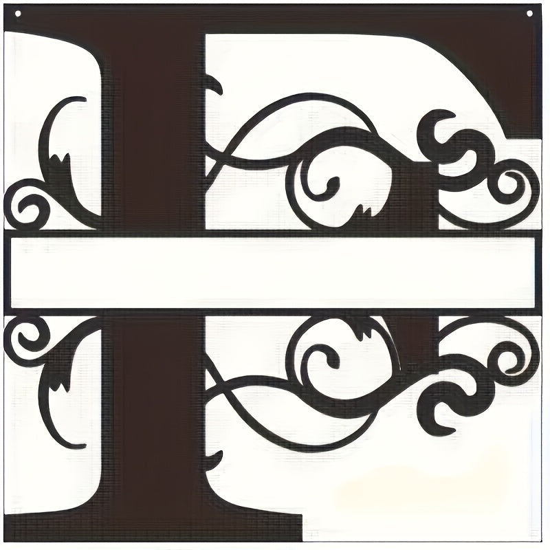 Personalized Last Name Sign with Split Letter Design for Front Door or Garden Decor