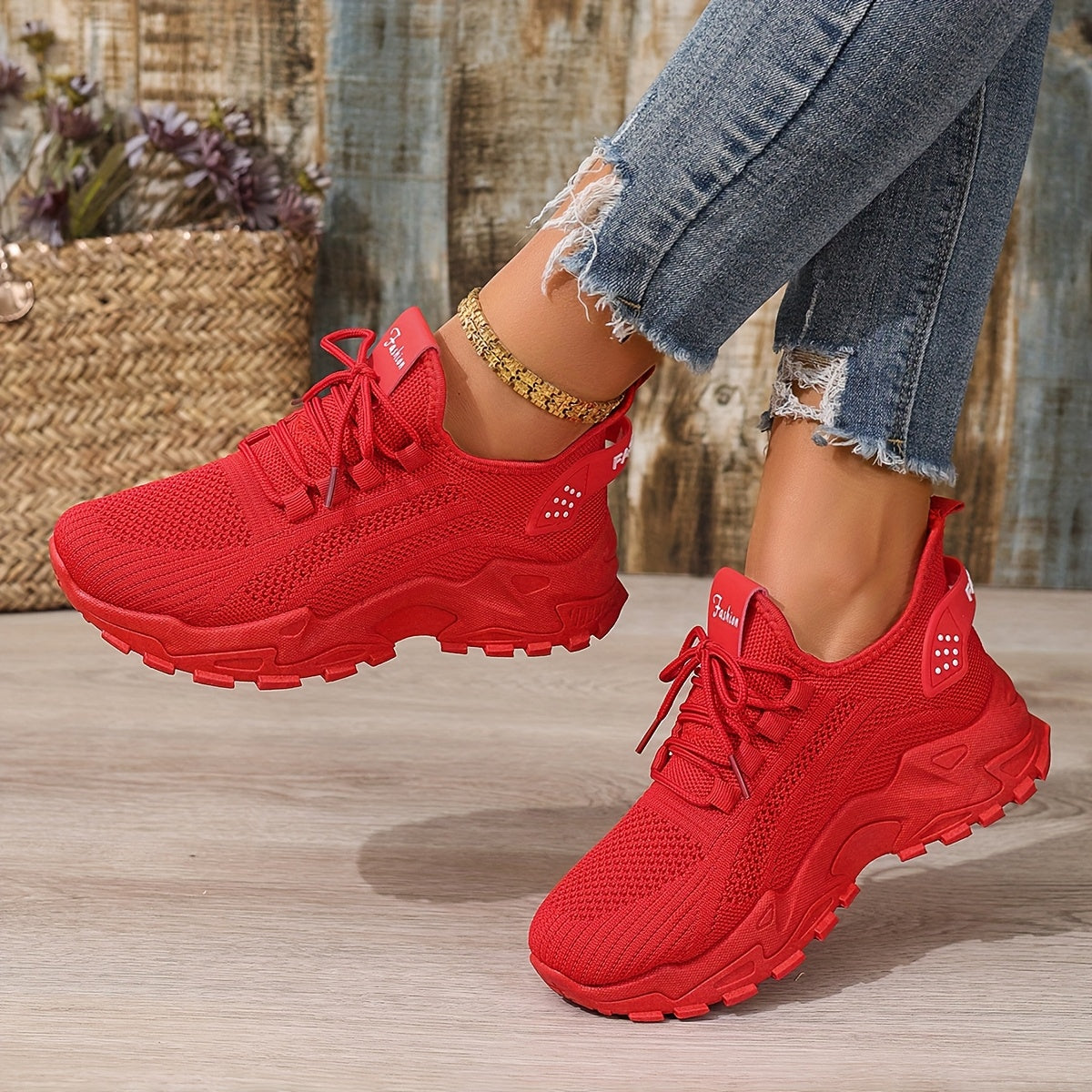 Women's White Mesh Lace Sneakers for Summer Running and Travel