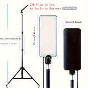 Linterna de camping LED portátil con soporte telescópico, alimentada por USB, resistente al agua y duradera de metal