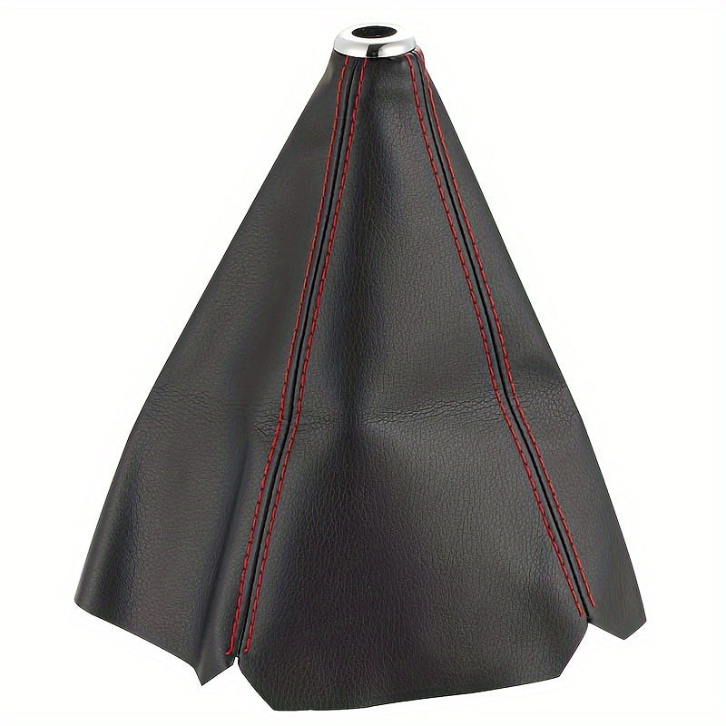 Universal PU teri uzatish uchun shinalar qopqog'i, karbon tolasi naqshli, qizil tikuvlar bilan