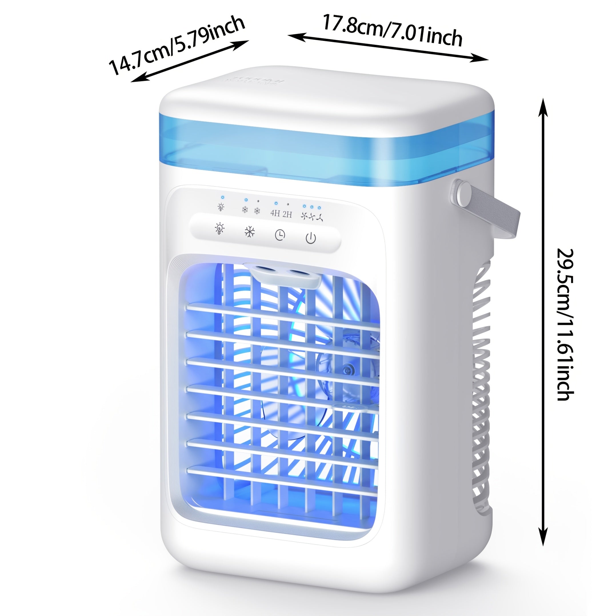 Portable desktop air conditioner fan with dual spray for home bedroom camping travel