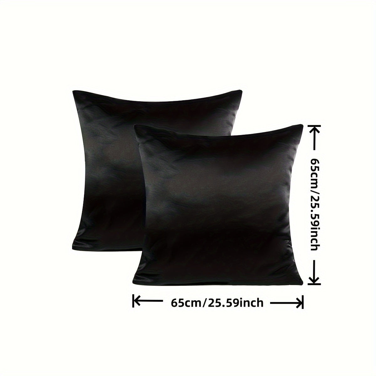 Set of 2 Satin Pillowcases in Multiple Colors Soft Airy Envelope Closure