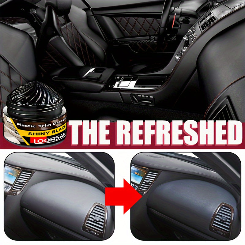 Plastic Restorer Paste for Car Surfaces Black Shine Restores Aging Damage Easy Application