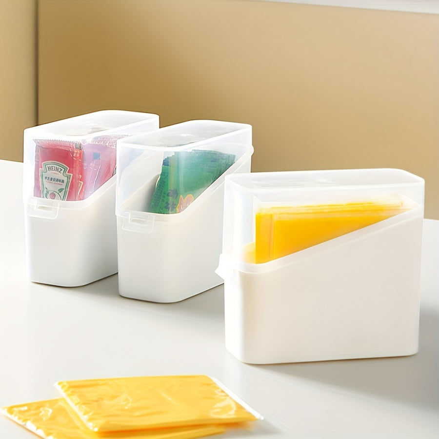 Pishloq, deli go'shti, sariyog', qahva, atıştırmalıklar va boshqalar uchun oziq-ovqat xavfsiz plastik saqlash qutisi - muzlatgichni tartibga solish va uy saqlash ehtiyojlari uchun mukammal