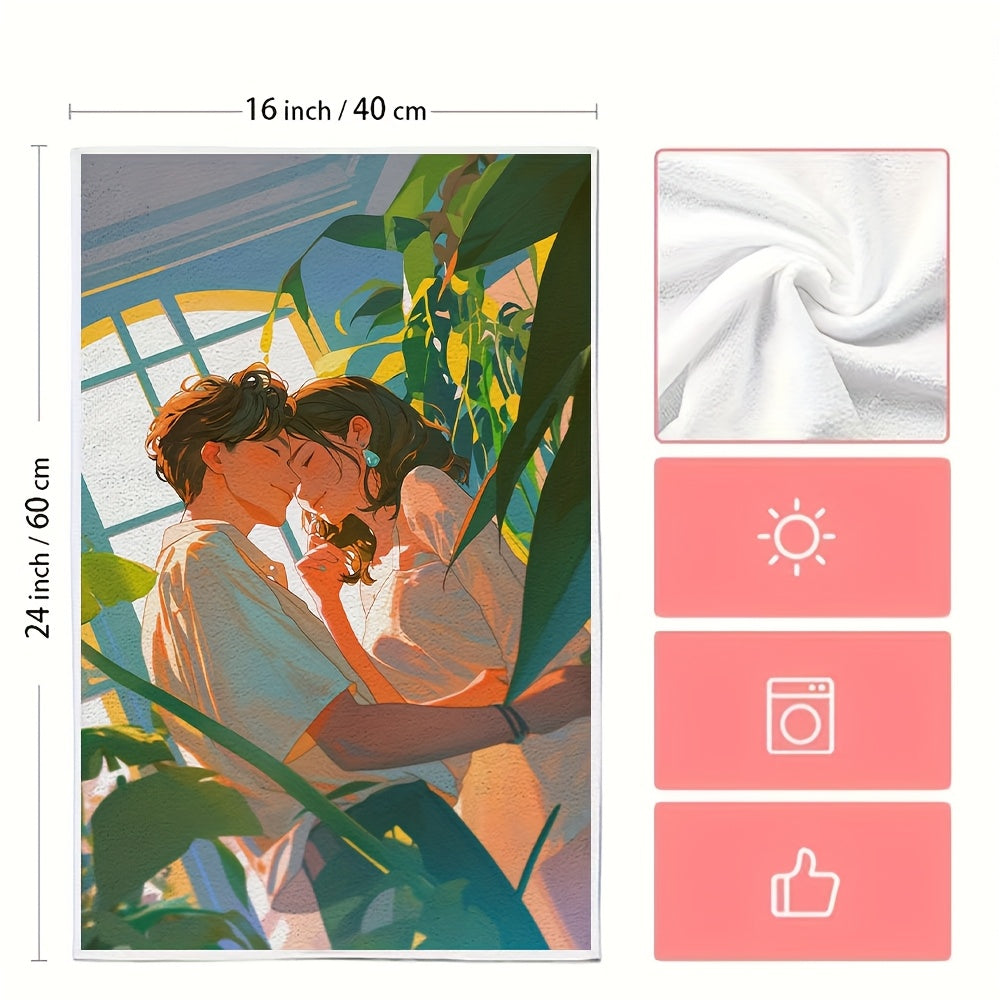 Пара из 2 ультра-мягких кухонных полотенец для сушки посуды и рук 40x60 см