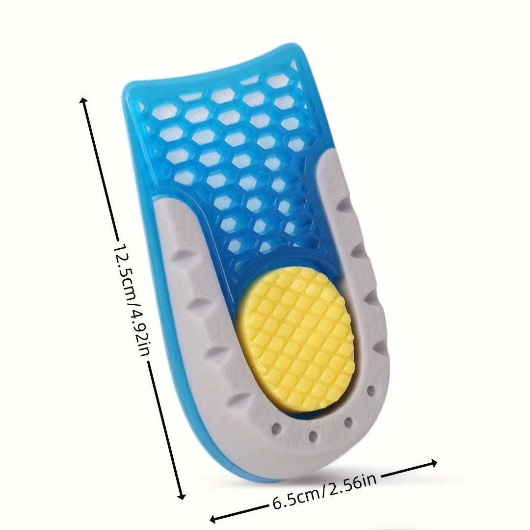 Unisex TPE Height-Increasing Insoles Silicone Half-Pads Comfortable Lightweight